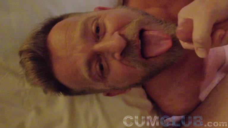 Stud Covers Cocksucker's Tongue with Cum