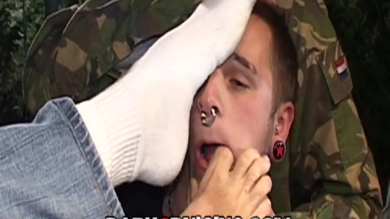 Young Lad Gets Gagged with A Pair of Socks & Thoroughly Fucked.