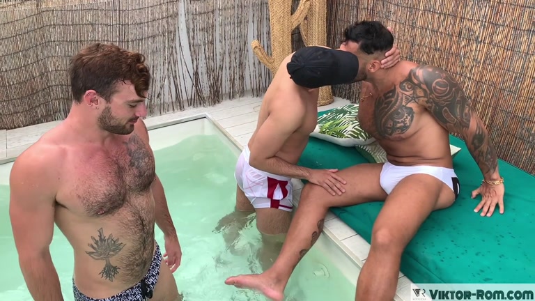 Cock sucking latino pool fun