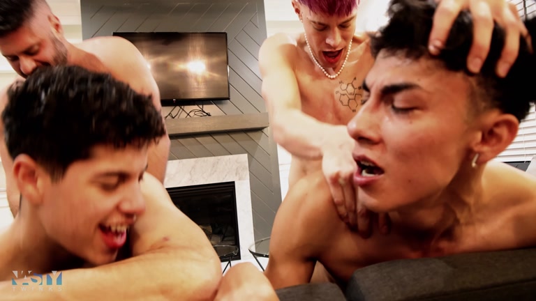 twinks get ass fucked side by side