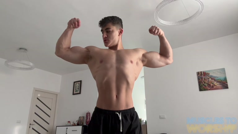 bodybuilder is getting ready for his first competition