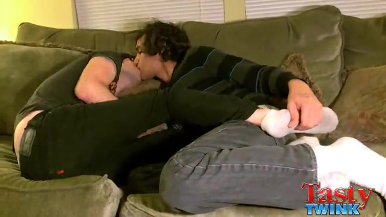 clothed twinks make out & tickle each other's socked feet