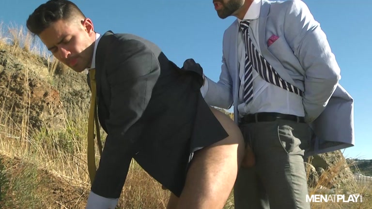 criminals in suits fight & fuck outdoors