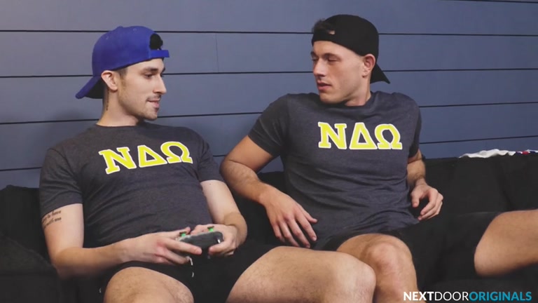 frat brothers compare dick sizes then blow each other