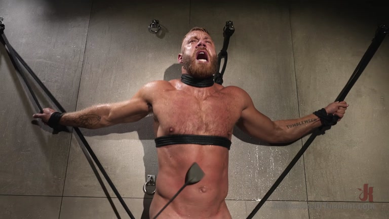 Blond Hunk Gets HIs Balls Pulled in Agonizing Dungeon Session