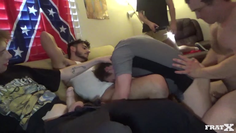 Pledge Gets Initiated with Thick Frathouse Dicks