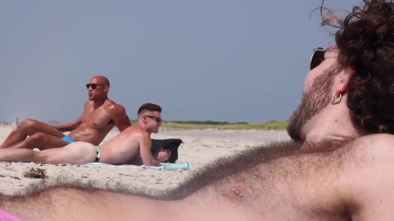 Hairy Hunk Watches Horny Beach Goers Fucking