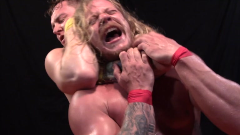 Cocky Muscle Boy Messes Up His Long-Haired Boyfriend in Wrestling Match