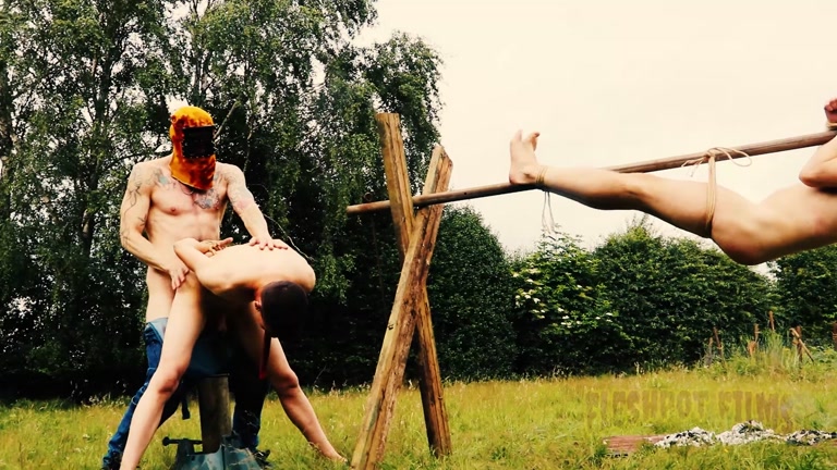 Psycho Man-Eater Ties Up Step Brothers & Fucks Them in Outdoor Whacked Session
