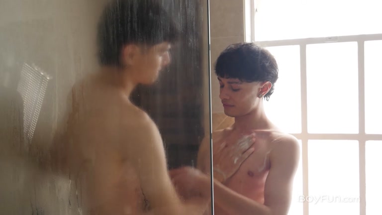Twink in Underwear Pops Boner Thinking about This Horny Shower Session