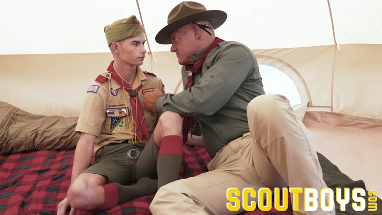 Young Scout Earns His Taking Dick Merit Badge