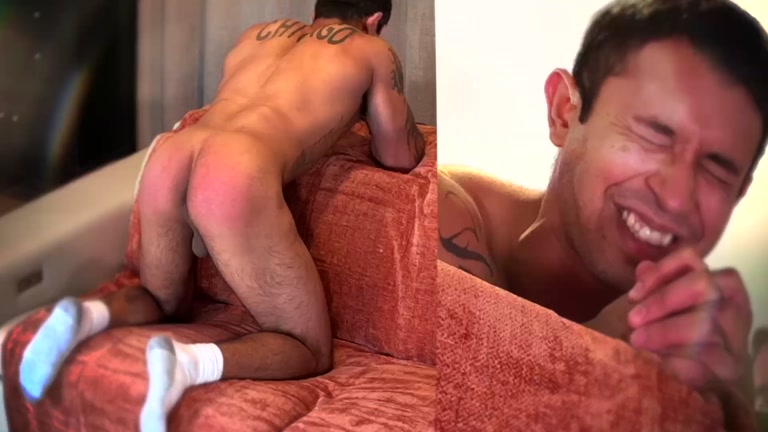 Man Spanks Muscle Studs by Hand, Riding Crop & Rope Flogger