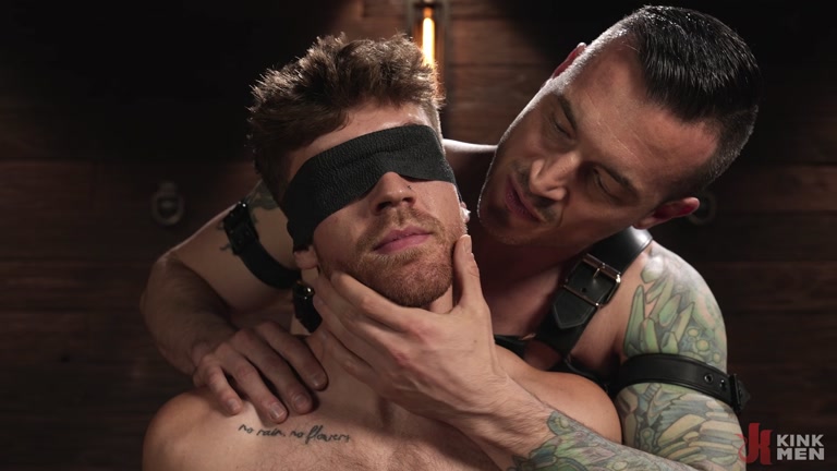 Dom Beats Lanky Stud's Hard Cock & Bites It Too