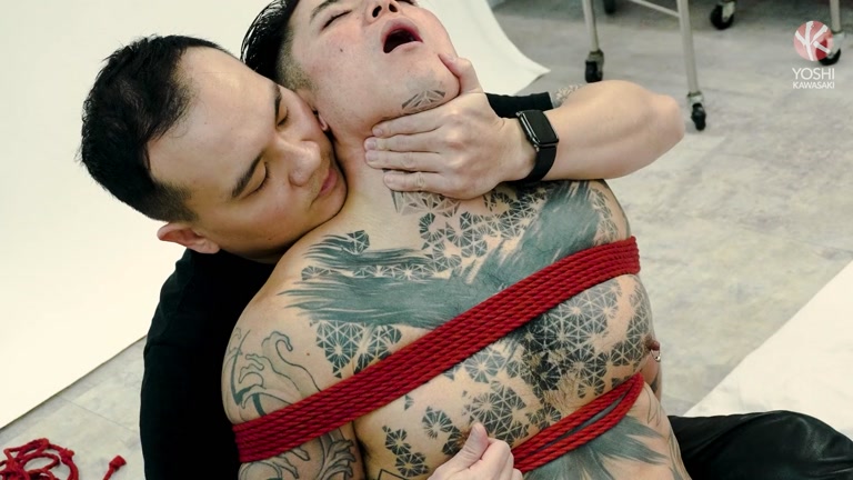 Master Teases Asian Stud's Plump Nipples in Bondage Session