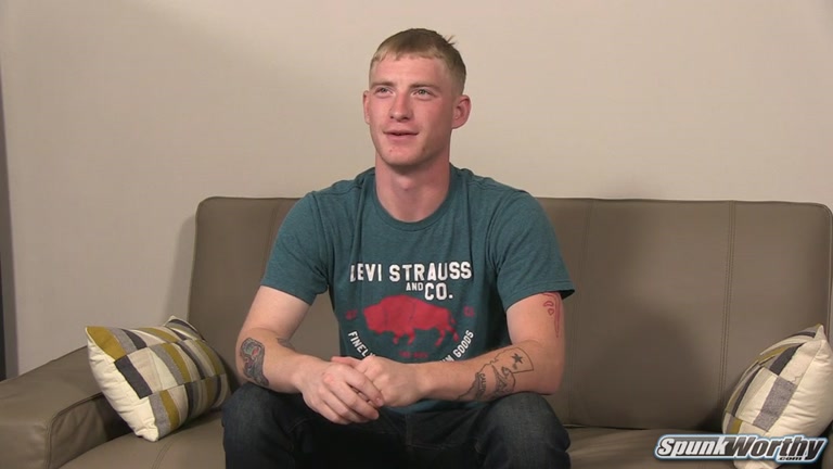 Lean & Ripped Marine Strokes His Big Uncut Dick