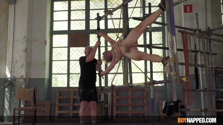 Sub Boy on Spinning Rack Gets More Punishment