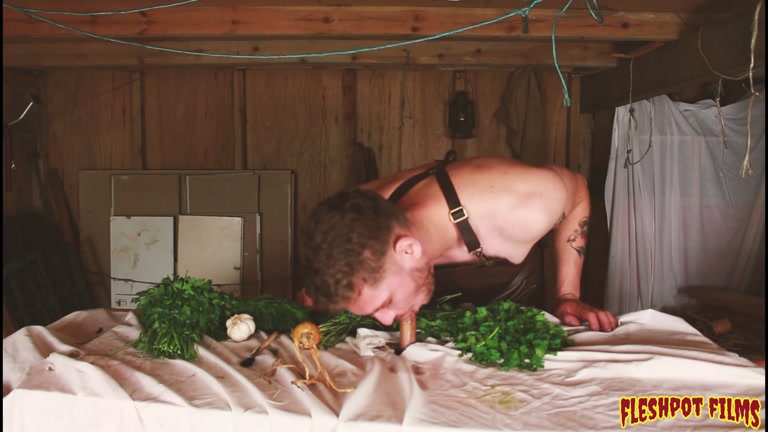 Man Sucks Chef's Cock Through Table Cloth Glory Hole