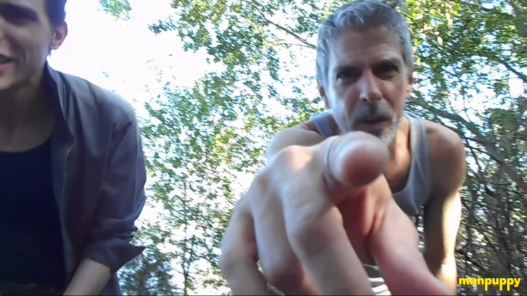 Dirty Talking Giants Have You Cornered in Backyard