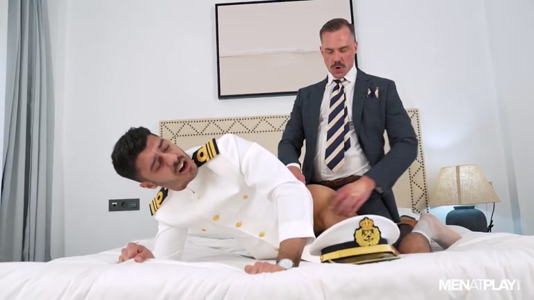 Naval Officer on Shore Leave Fucks his Suited Friend One More Time
