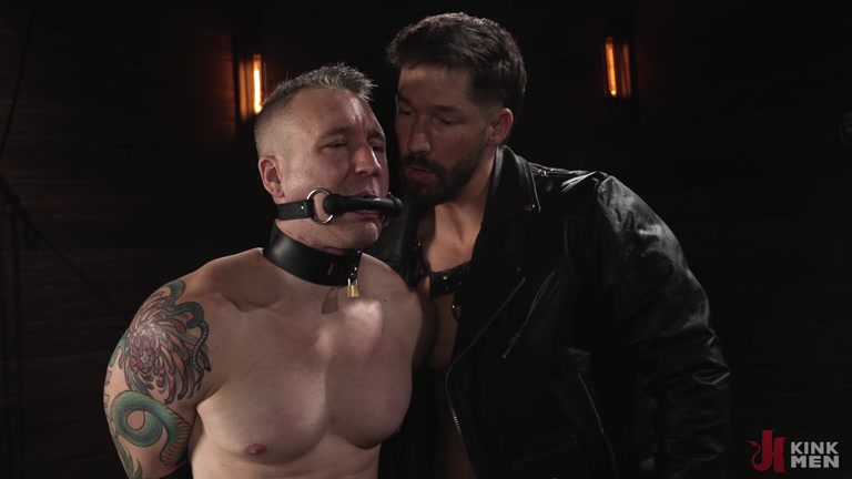 Leather Dom Puts Naked Man's Nuts in Vice & Beats Them