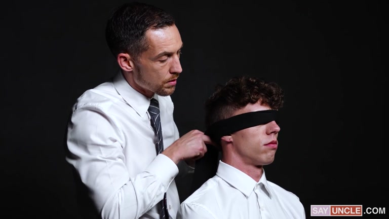 Mormon Leader Teases Young Blindfolded Missionary & Makes Him Taste Dick