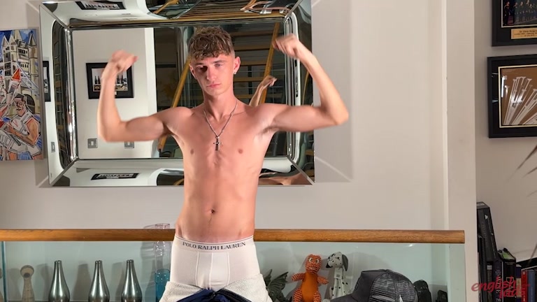 British Lad in Underwear Shows Off Impressively Lean and Defined Body