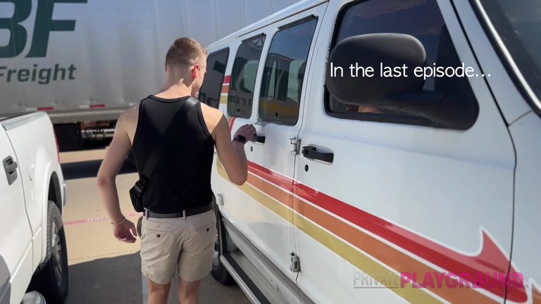 Young Guy Has Sex in Food Delivery Van