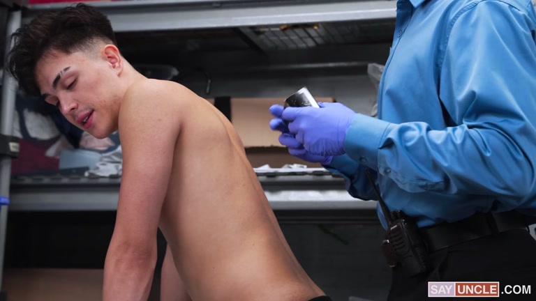 Shoplifting Twink Caught with Something in his Pants
