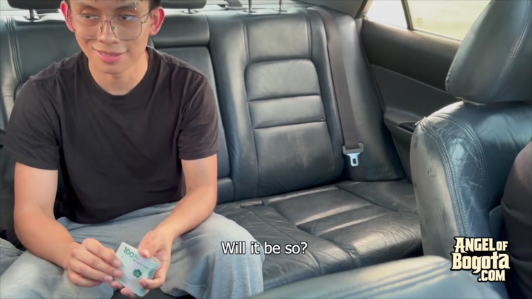 Young Passenger Sucks Rideshare Driver's Dick in Back Seat