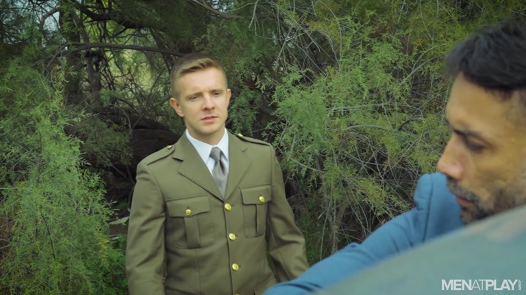 Private First Class Stud Visits Cruising Spot in Full Uniform