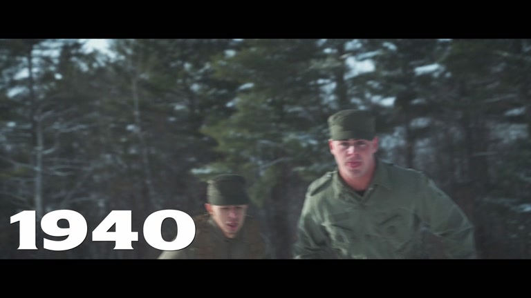 American Solders Find Refuge in an Abandoned Cabin Away from Battlefield